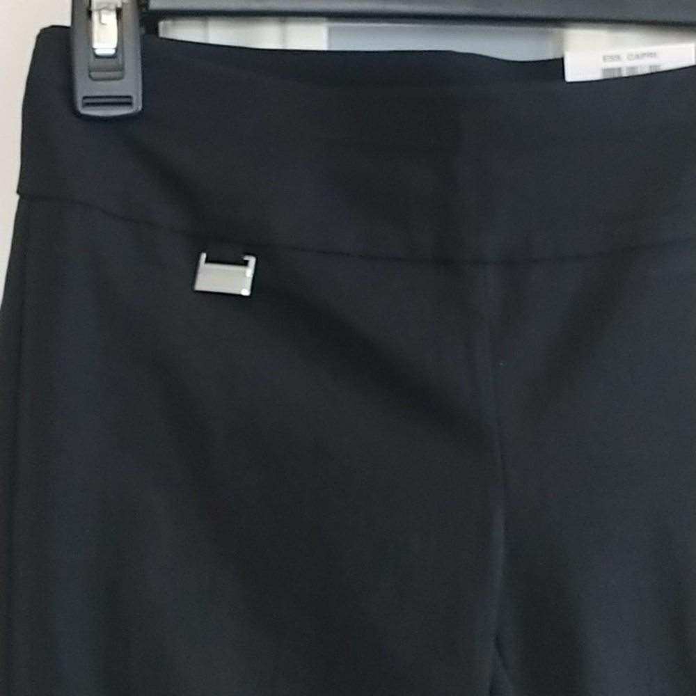 Alfani Ebony Black Capri Stretch Pants sz 0P - Picture 2 of 10